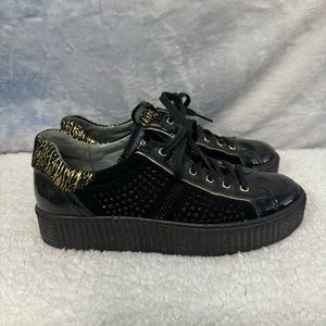 Neuro Giardini Patent Italian Leather Trainers Size 38 7.5 in US